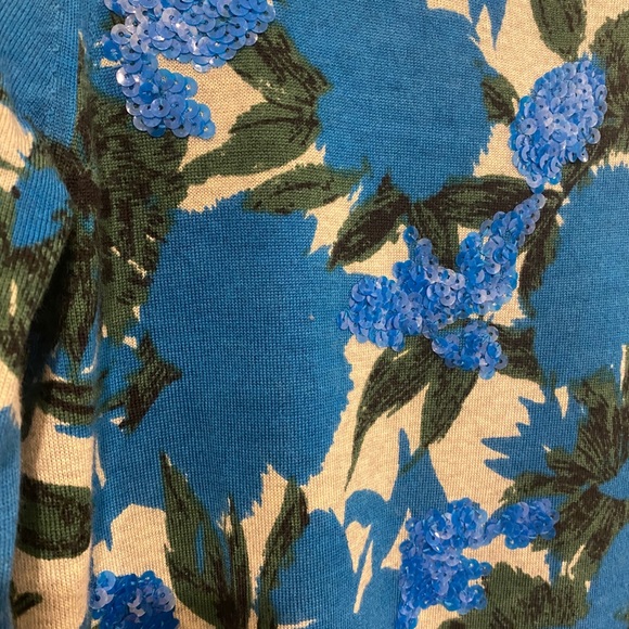 J. Crew Tippi Sequined Cropped Sleeve Sweater - Picture 3 of 3